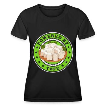 Tofu Bean Cheese Bean Curd Vegan Gift - Women's Functional T-Shirt - black - Front - AI Model Female 172 light (172cm)