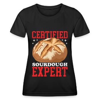 Sauerteigbrot Experte Sauerteig Brot Geschenk - Frauen Funktions-T-Shirt - Schwarz - Vorne - AI Model Female 172 light (172cm)
