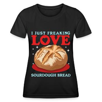 Sourdough Bread Sourdough Bread Gift - Women's Functional T-Shirt - black - Front - AI Model Female 172 light (172cm)
