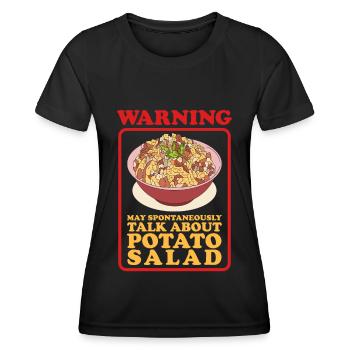 Potato Salad Härdöpfelsalat Gift - Women's Functional T-Shirt - black - Front - AI Model Female 172 light (172cm)