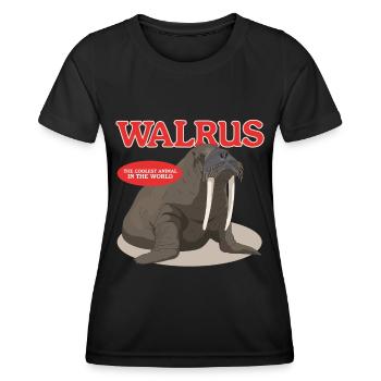 Walrus Walrus Walrus Walrus Gift - Women's Functional T-Shirt - black - Front - AI Model Female 172 light (172cm)