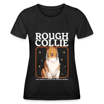 Collie Collie Collie Chien Collies Cadeau - T-shirt sport Femme - noir - Devant - AI Model Female 172 light (172cm)