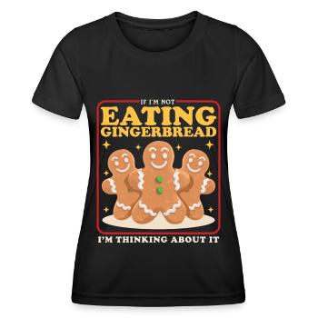 Gingerbread Gingerbread Man Gingerbread Men Gift - Women's Functional T-Shirt - black - Front - AI Model Female 172 light (172cm)