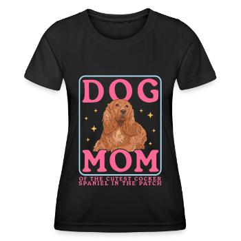 Cocker Spaniel Maman Cocker Spaniel Cadeau - T-shirt sport Femme - noir - Devant - AI Model Female 172 light (172cm)