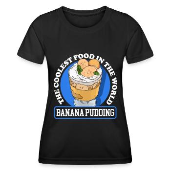 Bananenpudding Bananen Pudding Geschenk - Frauen Funktions-T-Shirt - Schwarz - Vorne - AI Model Female 172 light (172cm)