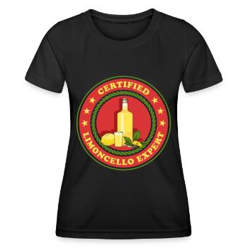 Limoncello Expert Liqueur from Lemons Gift - Women's Functional T-Shirt - black - Front - AI Model Female 172 light (172cm)
