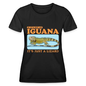 Leguan Reptilien Eidechse Leguane Geschenk - Frauen Funktions-T-Shirt - Schwarz - Vorne - AI Model Female 172 light (172cm)