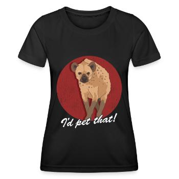 Hyena Spotted Hyena Hyena Gift - Women's Functional T-Shirt - black - Front - AI Model Female 172 light (172cm)