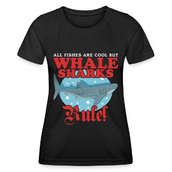 Whale Shark Whale Shark Whale Sharks Whale Sharks Gift - Women's Functional T-Shirt - black - Front - AI Model Female 172 light (172cm)