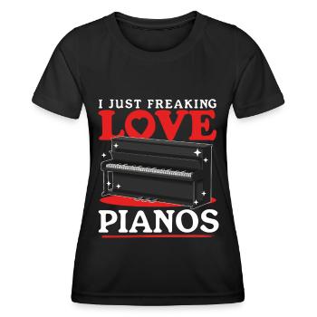 Piano Pianist | Piano Player Piano Gift - Women's Functional T-Shirt - black - Front - AI Model Female 172 light (172cm)