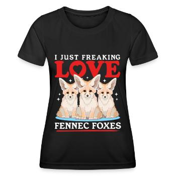 Fennec Cute Desert Foxes Foxes Gifts - Women's Functional T-Shirt - black - Front - AI Model Female 172 light (172cm)