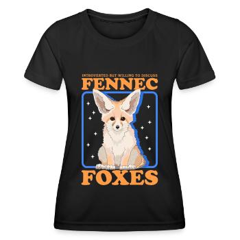 Fennec Foxes | Cute Desert Foxes Gifts - Women's Functional T-Shirt - black - Front - AI Model Female 172 light (172cm)