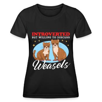 Weasel Mouse Weasel Hermännchen Gift - Women's Functional T-Shirt - black - Front - AI Model Female 172 light (172cm)