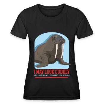 Walrus Walrus Gift - Women's Functional T-Shirt - black - Front - AI Model Female 172 light (172cm)
