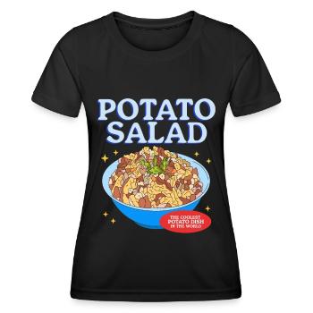 Kartoffelsalat Härdöpfelsalat Geschenk - Frauen Funktions-T-Shirt - Schwarz - Vorne - AI Model Female 172 light (172cm)
