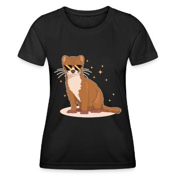 Weasel Mouse Weasel Hermännchen Gift - Women's Functional T-Shirt - black - Front - AI Model Female 172 light (172cm)