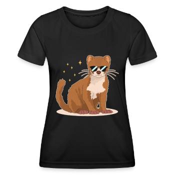 Weasel Mouse Weasel Dwarf Weasel Gift - Women's Functional T-Shirt - black - Front - AI Model Female 172 light (172cm)
