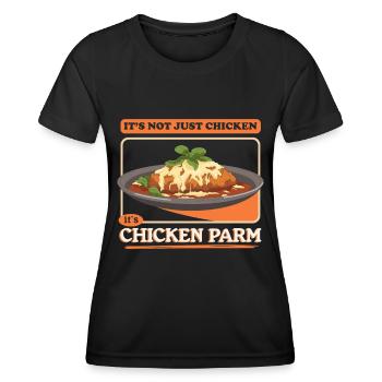 Chicken Parm | Chicken Parmesan Geschenk - Frauen Funktions-T-Shirt - Schwarz - Vorne - AI Model Female 172 light (172cm)