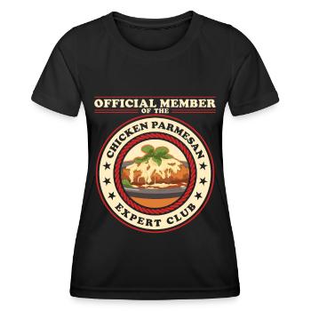Chicken Parm | Chicken Parmesan Geschenke - Frauen Funktions-T-Shirt - Schwarz - Vorne - AI Model Female 172 light (172cm)