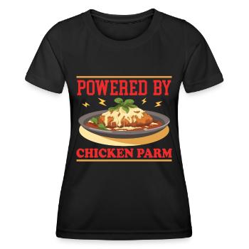 Chicken Parmesan | Chicken Parm Geschenk - Frauen Funktions-T-Shirt - Schwarz - Vorne - AI Model Female 172 light (172cm)