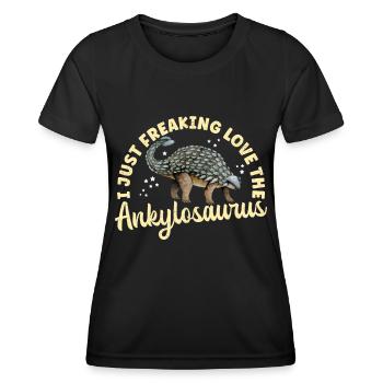 Ankylosaurus Ankylosaur Dinos Gift - Women's Functional T-Shirt - black - Front - AI Model Female 172 light (172cm)