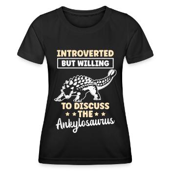 Ankylosaurus Dinos Ankylosaur Gift - Women's Functional T-Shirt - black - Front - AI Model Female 172 light (172cm)