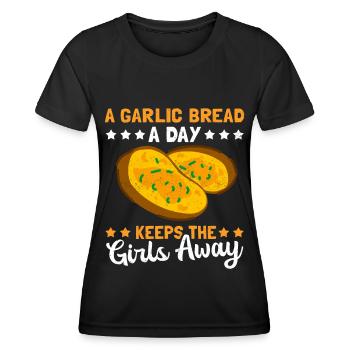 Garlic Bread Garlic Bread Gift - Women's Functional T-Shirt - black - Front - AI Model Female 172 light (172cm)