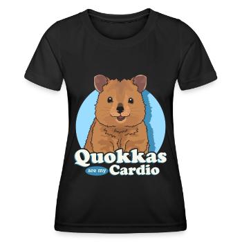 Quokka Kurzschwanzkänguru Quokkas Geschenk - Frauen Funktions-T-Shirt - Schwarz - Vorne - AI Model Female 172 light (172cm)