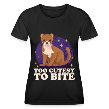Weasel Mouse Weasel Small Weasel Gift - Women's Functional T-Shirt - black - Front - AI Model Female 172 light (172cm)