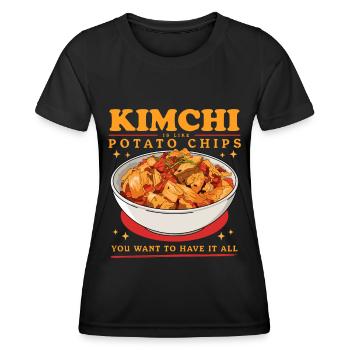 Kimchi Plat coréen Kimchi Cadeau - T-shirt sport Femme - noir - Devant - AI Model Female 172 light (172cm)