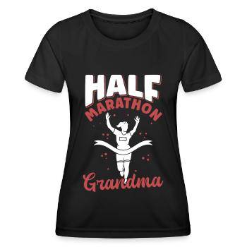 Half Marathon Grandma Half Marathon Gift - Women's Functional T-Shirt - black - Front - AI Model Female 172 light (172cm)