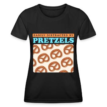 Pretzel Pretzels Pretzel Lover Gift - Women's Functional T-Shirt - black - Front - AI Model Female 172 light (172cm)