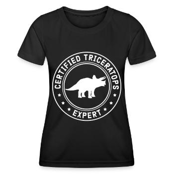 Triceratops Dinos Dinosaur Gift - Women's Functional T-Shirt - black - Front - AI Model Female 172 light (172cm)