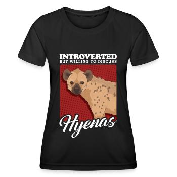 Hyène Hyène tachetée Cadeau - T-shirt sport Femme - noir - Devant - AI Model Female 172 light (172cm)