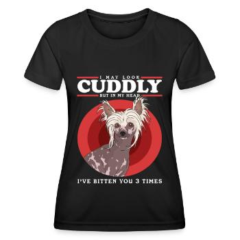 Chinese Crested Dog Chinese Crested Gift - Women's Functional T-Shirt - black - Front - AI Model Female 172 light (172cm)