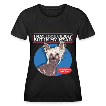 Chinese Crested Chinese Crested Dog Gift - Women's Functional T-Shirt - black - Front - AI Model Female 172 light (172cm)