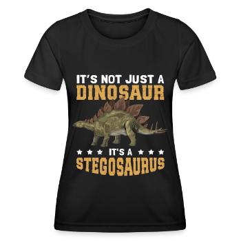 Cadeaux de dinosaure Stegosaurus Dino - T-shirt sport Femme - noir - Devant - AI Model Female 172 light (172cm)