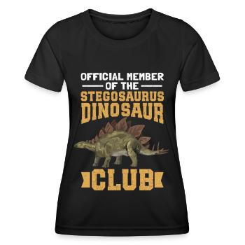 Stegosaurus dinosaure Dino cadeau - T-shirt sport Femme - noir - Devant - AI Model Female 172 light (172cm)