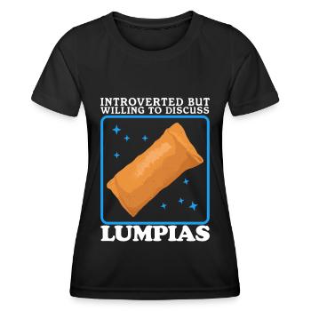 Lumpia Spring Rolls Loempia Gift - Women's Functional T-Shirt - black - Front - AI Model Female 172 light (172cm)