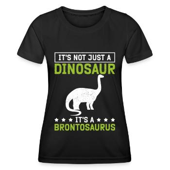 Brontosaurus Dino Gifts - Women's Functional T-Shirt - black - Front - AI Model Female 172 light (172cm)