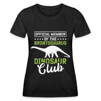 Brontosaure dinosaure dinosaure cadeau - T-shirt sport Femme - noir - Devant - AI Model Female 172 light (172cm)