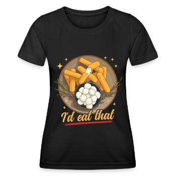 Mozzarella Sticks Käse Käseliebhaber Geschenk - Frauen Funktions-T-Shirt - Schwarz - Vorne - AI Model Female 172 light (172cm)