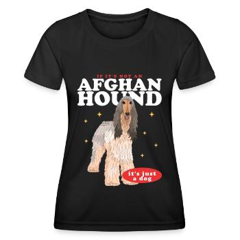 Lévrier afghan chien propriétaire cadeau - T-shirt sport Femme - noir - Devant - AI Model Female 172 light (172cm)