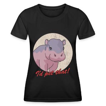 Hippo Baby Hippos Hippos Hippos Gift - Women's Functional T-Shirt - black - Front - AI Model Female 172 light (172cm)