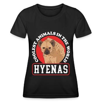 Hyena Hyena Spotted Hyena Gift - Women's Functional T-Shirt - black - Front - AI Model Female 172 light (172cm)