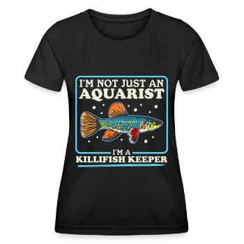 Killifish Fish Egg-laying Toothcarp Gift - Women's Functional T-Shirt - black - Front - AI Model Female 172 light (172cm)
