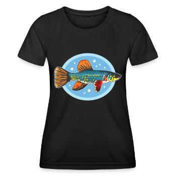 Killifish Egg-laying Toothcarp Fish Gifts - Women's Functional T-Shirt - black - Front - AI Model Female 172 light (172cm)