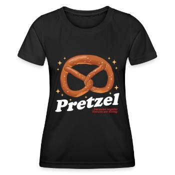 Pretzel Pretzels Pretzel Lover Gift - Women's Functional T-Shirt - black - Front - AI Model Female 172 light (172cm)