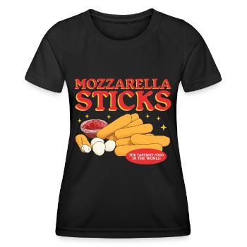 Mozzarella Sticks Käseliebhaber Geschenk - Frauen Funktions-T-Shirt - Schwarz - Vorne - AI Model Female 172 light (172cm)