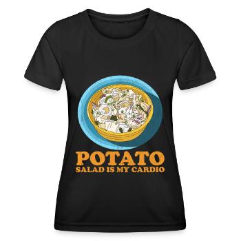 Kartoffelsalat Erdäpfelsalat Geschenk - Frauen Funktions-T-Shirt - Schwarz - Vorne - AI Model Female 172 light (172cm)